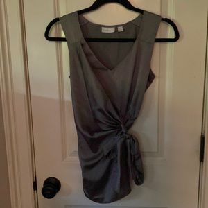 New York & Company grey xs tank top with a side tie.